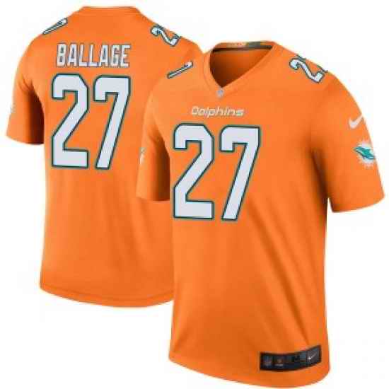 Kalen Ballage Miami Dolphins men Color Rush Legend Nike Jersey Orange